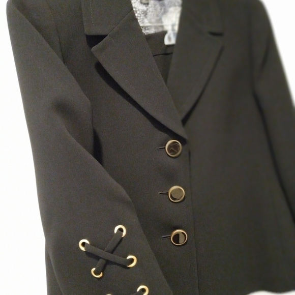 Kasper 6P pant suit black career suit